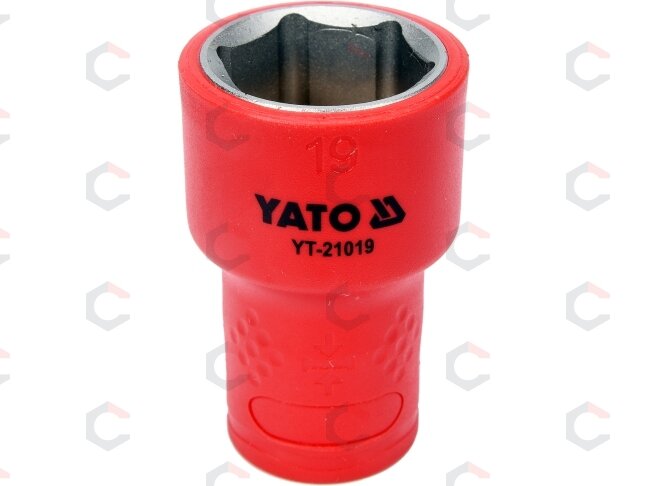 Galvutė izoliuota 19 mm, 3/8" VDE (YT-21019) Galvutė izoliuota 19 mm, 3/8" VDE (YT-21019)