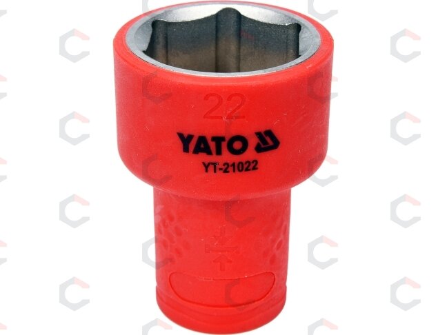 Galvutė izoliuota 22 mm, 3/8" VDE (YT-21022) Galvutė izoliuota 22 mm, 3/8" VDE (YT-21022)