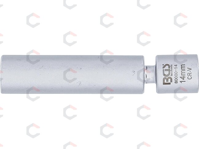 Galvutė kaitinimo ir uždegimo žvakėms | šarnyrinė | 10 mm (3/8") | 14 mm (80000-14) 2 Galvutė kaitinimo ir uždegimo žvakėms | šarnyrinė | 10 mm (3/8") | 14 mm (80000-14) 2