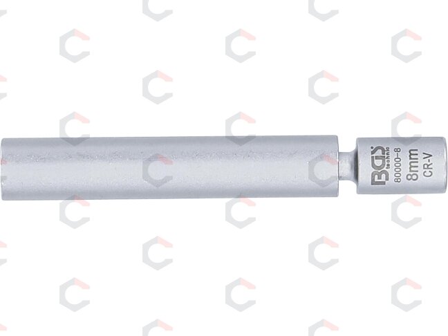 Galvutė kaitinimo ir uždegimo žvakėms | šarnyrinė | 6.3 mm (1/4") | 8 mm (80000-8) 2 Galvutė kaitinimo ir uždegimo žvakėms | šarnyrinė | 6.3 mm (1/4") | 8 mm (80000-8) 2