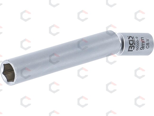 Galvutė kaitinimo ir uždegimo žvakėms | šarnyrinė | 6.3 mm (1/4") | 9 mm (80000-9) Galvutė kaitinimo ir uždegimo žvakėms | šarnyrinė | 6.3 mm (1/4") | 9 mm (80000-9)