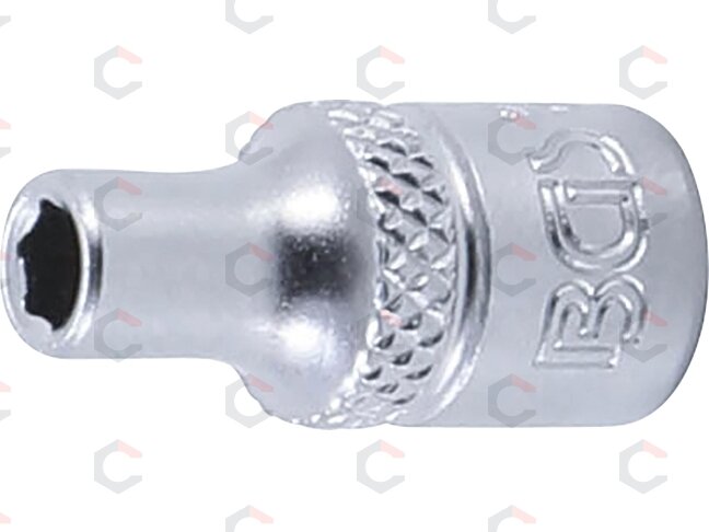 Galvutė šešiakampė | 6,3 mm (1/4") | 4 mm (2474) Galvutė šešiakampė | 6,3 mm (1/4") | 4 mm (2474)