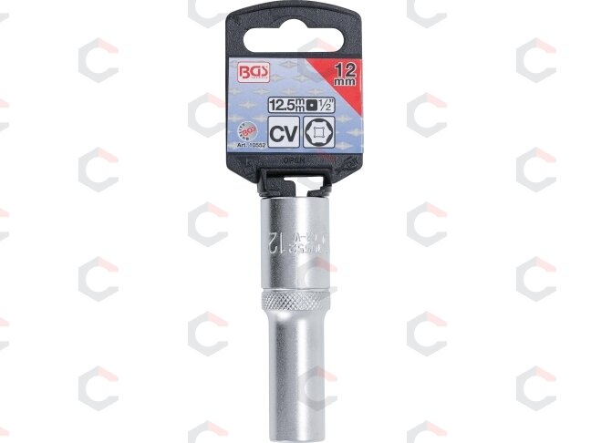 Galvutė šešiakampė ilga | 12,5 mm (1/2") | 12 mm (10552) 1 Galvutė šešiakampė ilga | 12,5 mm (1/2") | 12 mm (10552) 1