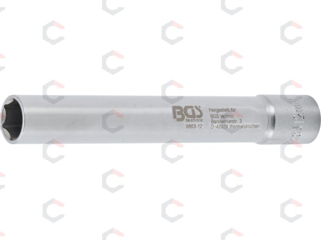 Galvutė šešiakampė | labai ilga | 10 mm (3/8") | 12 mm (9863-12) Galvutė šešiakampė | labai ilga | 10 mm (3/8") | 12 mm (9863-12)