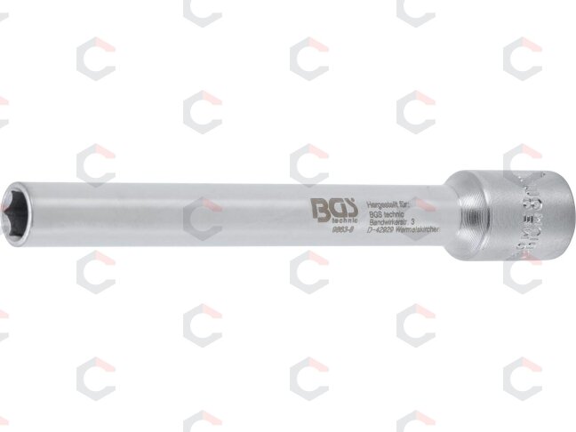Galvutė šešiakampė | labai ilga | 10 mm (3/8") | 8 mm (9863-8) Galvutė šešiakampė | labai ilga | 10 mm (3/8") | 8 mm (9863-8)