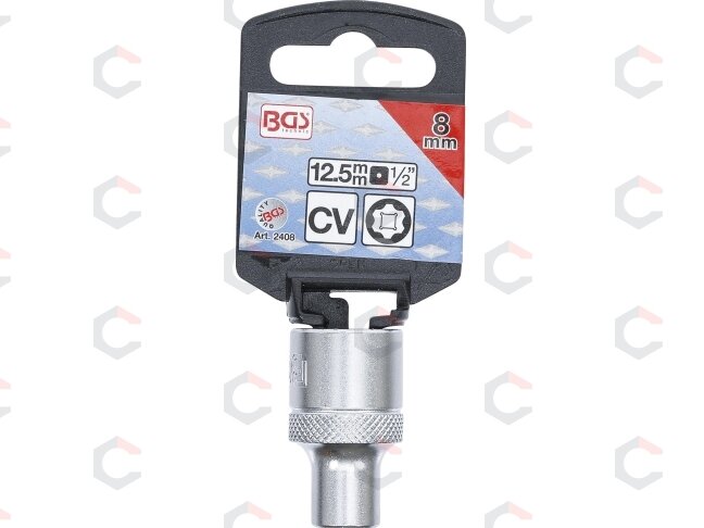 Galvutė šešiakampė | Super Lock | 12.5 mm (1/2") | 8 mm (2408) 2 Galvutė šešiakampė | Super Lock | 12.5 mm (1/2") | 8 mm (2408) 2