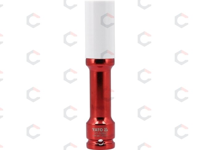 Galvutė smūginė ilga plonasienė prailginta | 150 mm | su plastikine apsauga | 12,7 mm (1/2") | 21 mm (YT-10593) 2 Galvutė smūginė ilga plonasienė prailginta | 150 mm | su plastikine apsauga | 12,7 mm (1/2") | 21 mm (YT-10593) 2