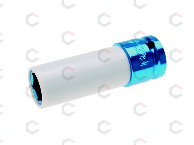 Galvutė smūginė ilga plonasienė | su plastikine apsauga | 12,5 mm (1/2") | 17 mm (7201) 1 Galvutė smūginė ilga plonasienė | su plastikine apsauga | 12,5 mm (1/2") | 17 mm (7201) 1