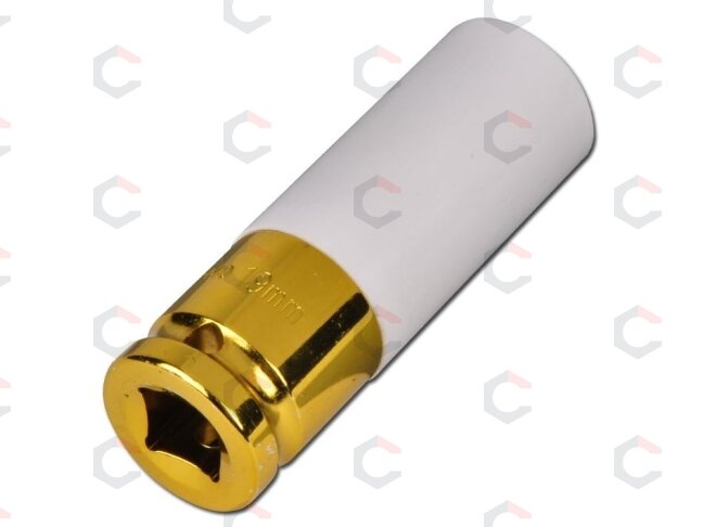 Galvutė smūginė ilga plonasienė | su plastikine apsauga | 12,5 mm (1/2") | 19 mm (7202) 2 Galvutė smūginė ilga plonasienė | su plastikine apsauga | 12,5 mm (1/2") | 19 mm (7202) 2