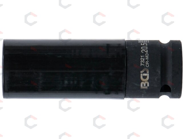 Galvutė smūginė ilga plonasienė | su plastikine apsauga | 12,5 mm (1/2") | 20.5 mm (7321) 2