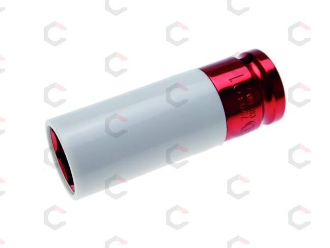 Galvutė smūginė ilga plonasienė | su plastikine apsauga | 12,5 mm (1/2") | 21 mm (7203) 1 Galvutė smūginė ilga plonasienė | su plastikine apsauga | 12,5 mm (1/2") | 21 mm (7203) 1