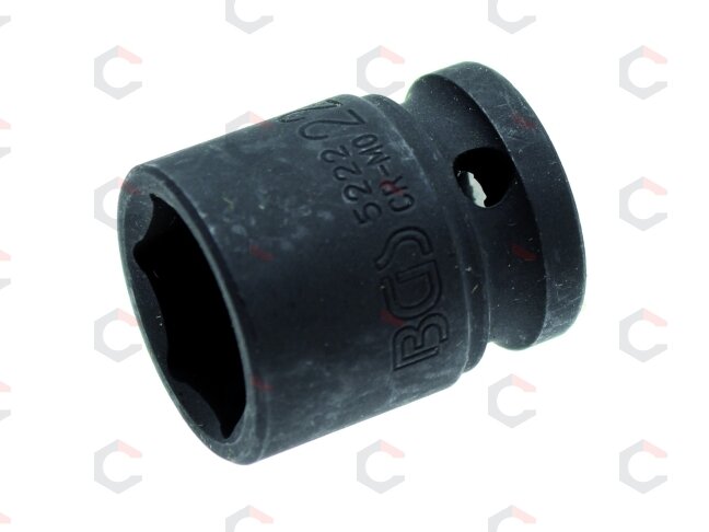 Galvutė smūginė šešiakampė | 12,5 mm (1/2") | 22 mm (5222) 1 Galvutė smūginė šešiakampė | 12,5 mm (1/2") | 22 mm (5222) 1