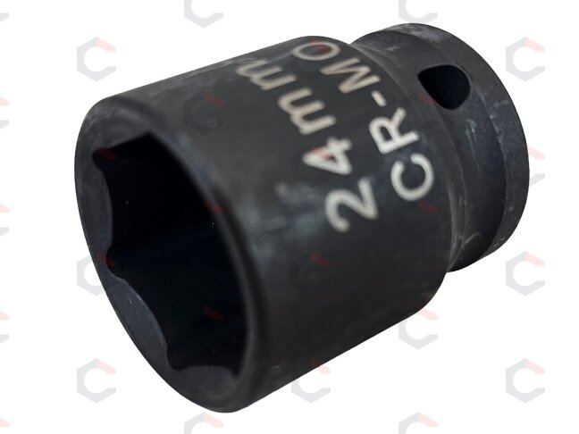 Galvutė smūginė šešiakampė | 12,5 mm (1/2") | 24 mm (S12-24) 1 Galvutė smūginė šešiakampė | 12,5 mm (1/2") | 24 mm (S12-24) 1