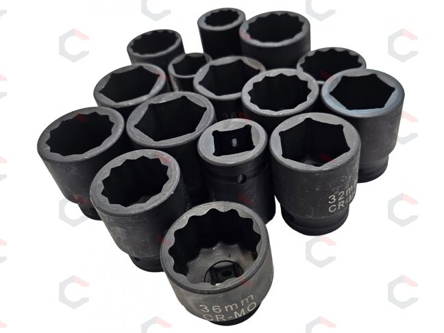 Galvutė smūginė šešiakampė | 12,5 mm (1/2") | 30 mm (S12-30) 1 Galvutė smūginė šešiakampė | 12,5 mm (1/2") | 30 mm (S12-30) 1