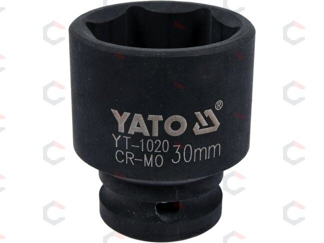 Galvutė smūginė šešiakampė | 12,5 mm (1/2") | 30 mm (YT-1020) Galvutė smūginė šešiakampė | 12,5 mm (1/2") | 30 mm (YT-1020)