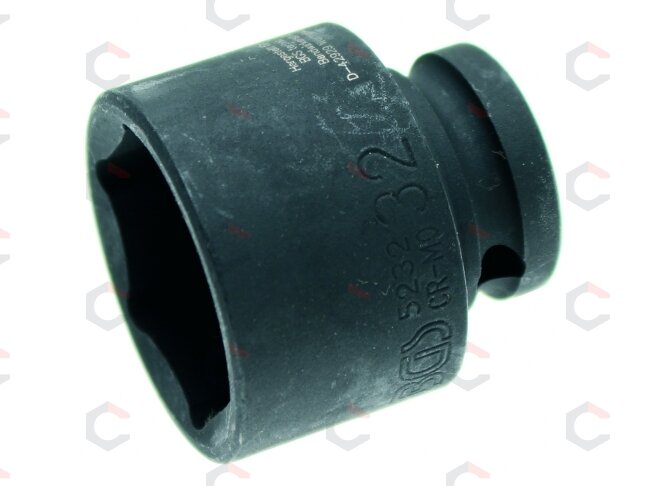 Galvutė smūginė šešiakampė | 12,5 mm (1/2") | 32 mm (5232) 1