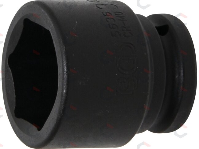Galvutė smūginė šešiakampė | 20 mm (3/4") | 36 mm (5636) Galvutė smūginė šešiakampė | 20 mm (3/4") | 36 mm (5636)