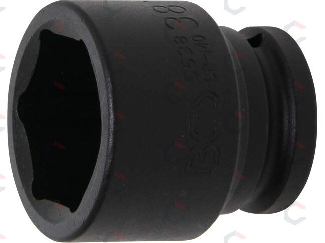 Galvutė smūginė šešiakampė | 20 mm (3/4") | 38 mm (5638) Galvutė smūginė šešiakampė | 20 mm (3/4") | 38 mm (5638)