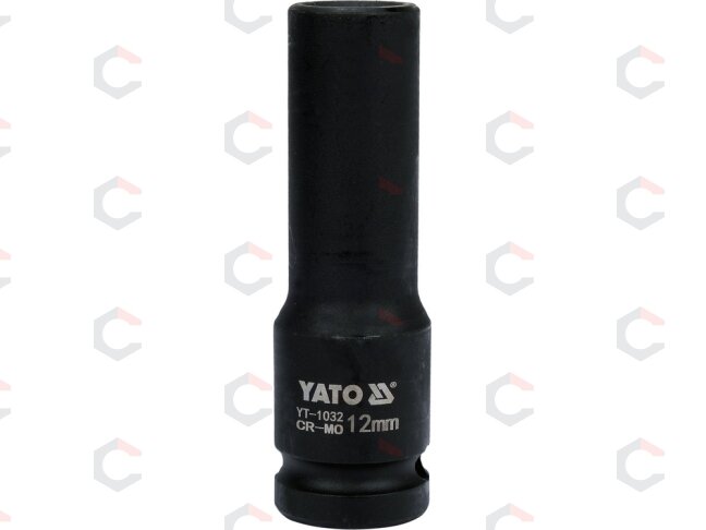 Galvutė smūginė šešiakampė ilga | 12,5 mm (1/2") | 12 mm (YT-1032) 1 Galvutė smūginė šešiakampė ilga | 12,5 mm (1/2") | 12 mm (YT-1032) 1