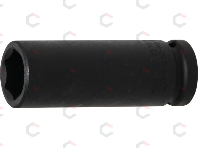 Galvutė smūginė šešiakampė ilga | 12,5 mm (1/2") | 18 mm (7218)