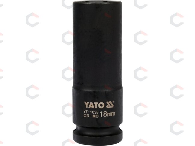 Smūginė galvutė 1/2, 18 mm pailginta (YT-1038) 1 Smūginė galvutė 1/2, 18 mm pailginta (YT-1038) 1
