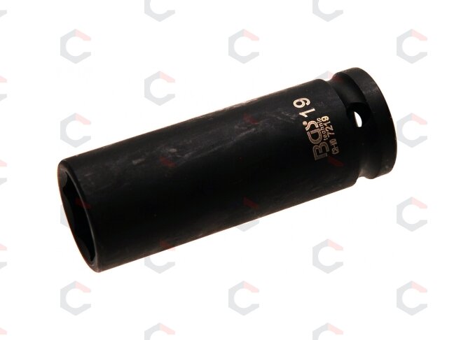 Galvutė smūginė šešiakampė ilga | 12,5 mm (1/2") | 19 mm (7219) 1 Galvutė smūginė šešiakampė ilga | 12,5 mm (1/2") | 19 mm (7219) 1