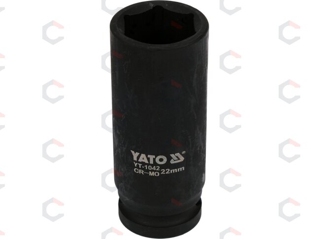 Ilga smūginė šešiakampė galvutė 1/2", 22 mm (YT-1042)