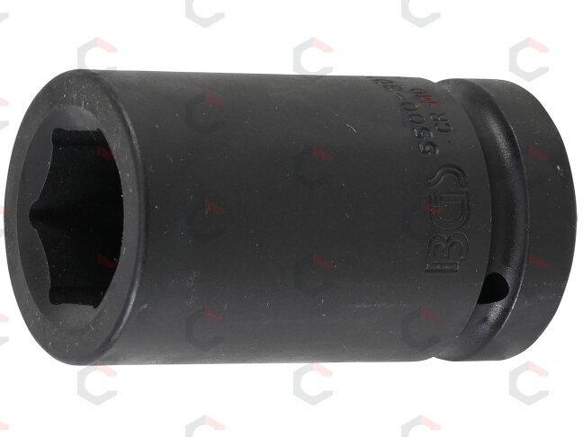 Galvutė smūginė šešiakampė, ilga | 25 mm (1") | 30 mm (5500-30) Galvutė smūginė šešiakampė, ilga | 25 mm (1") | 30 mm (5500-30)