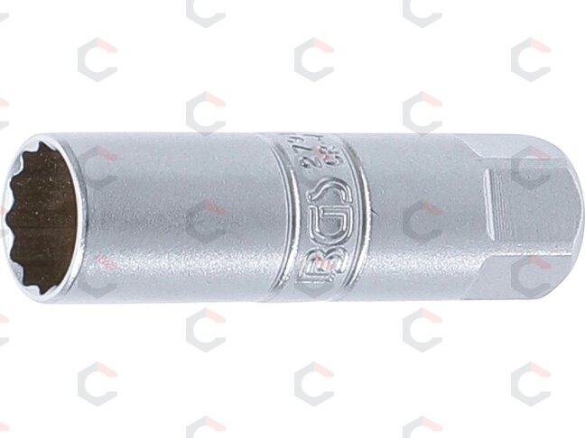 Galvutė žvakėms 12-kampė | 10 mm (3/8") | 14 mm (2791) Galvutė žvakėms 12-kampė | 10 mm (3/8") | 14 mm (2791)