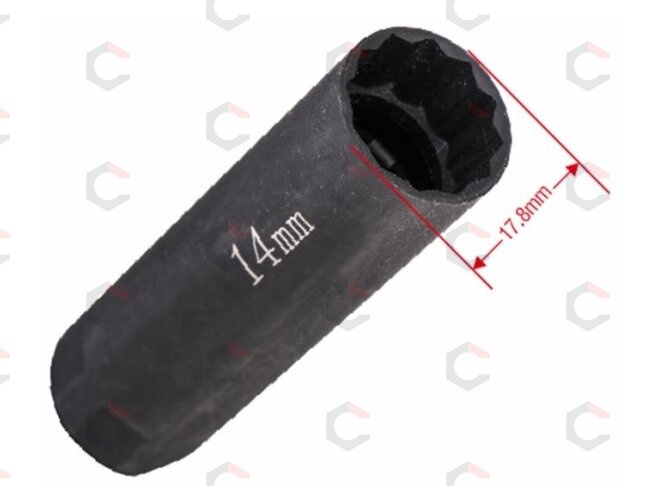 Galvutė žvakėms magnetinė | 10 mm (3/8") | 14 mm (SK2015096) Galvutė žvakėms magnetinė | 10 mm (3/8") | 14 mm (SK2015096)