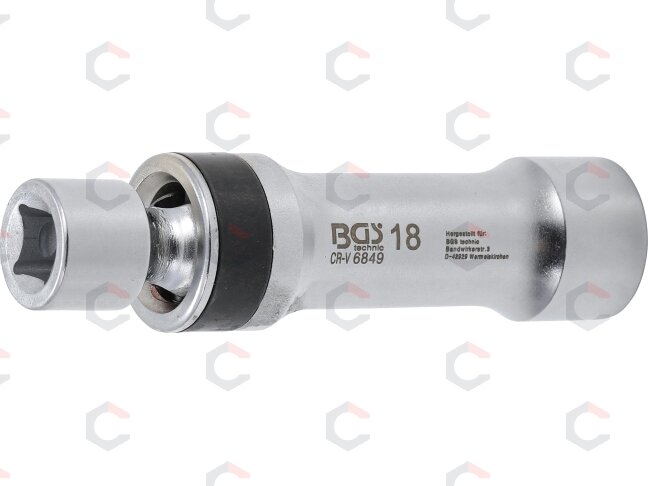 Galvutė žvakėms šarnyrinė 12 kampų | su atramine spyruokle 10 mm (3/8") | 18 mm (6849) 3 Galvutė žvakėms šarnyrinė 12 kampų | su atramine spyruokle 10 mm (3/8") | 18 mm (6849) 3