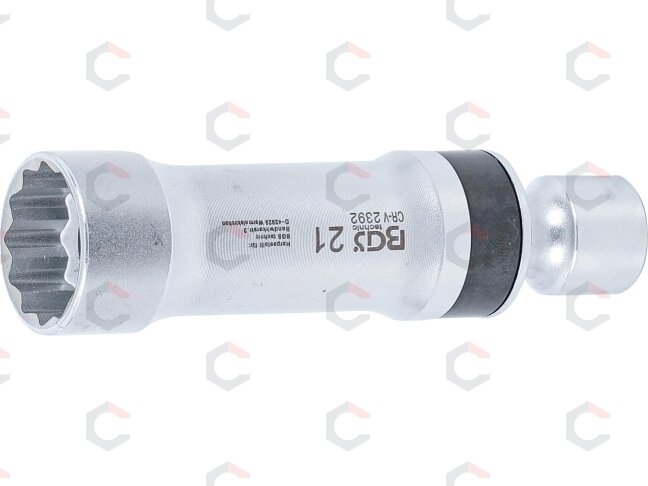 Galvutė žvakėms šarnyrinė 12 kampų, su laikančia spyruokle | 10 mm (3/8") | 21 mm (2392) 2 Galvutė žvakėms šarnyrinė 12 kampų, su laikančia spyruokle | 10 mm (3/8") | 21 mm (2392) 2