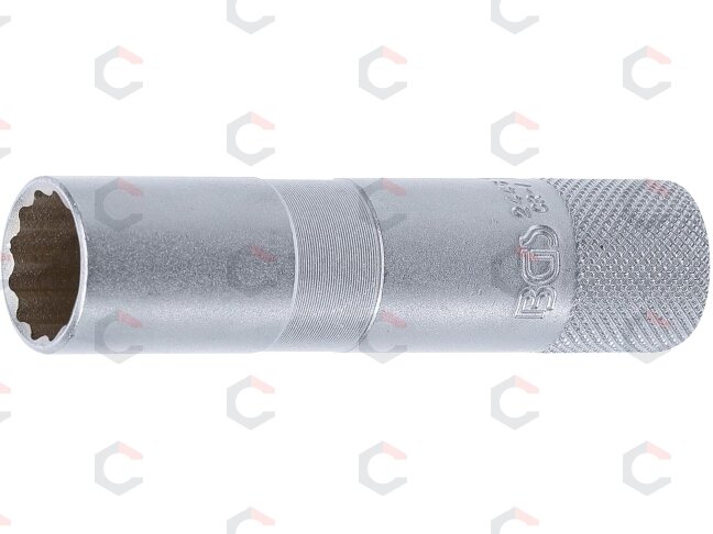 Galvutė žvakėms su guminiu laikikliu, 12-kampė, ilga | 12,5 mm (1/2") | 16 mm (2448) Galvutė žvakėms su guminiu laikikliu, 12-kampė, ilga | 12,5 mm (1/2") | 16 mm (2448)