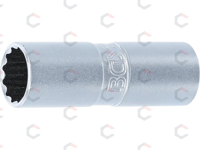 Galvutė žvakėms su guminiu laikikliu, 12 kampų | 12,5 mm (1/2") | 16 mm (2385) Galvutė žvakėms su guminiu laikikliu, 12 kampų | 12,5 mm (1/2") | 16 mm (2385)