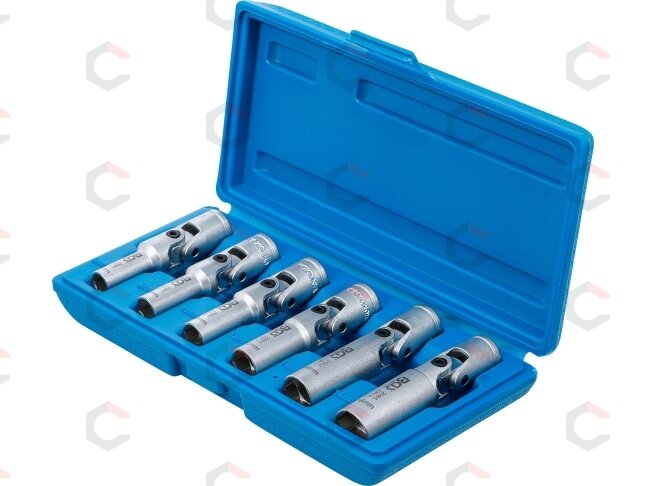 Galvutės kaitinimo žvakėms | šarnyrinės | 10 mm (3/8") | 8-16 mm | 6 vnt. (2990) 2 Galvutės kaitinimo žvakėms | šarnyrinės | 10 mm (3/8") | 8-16 mm | 6 vnt. (2990) 2