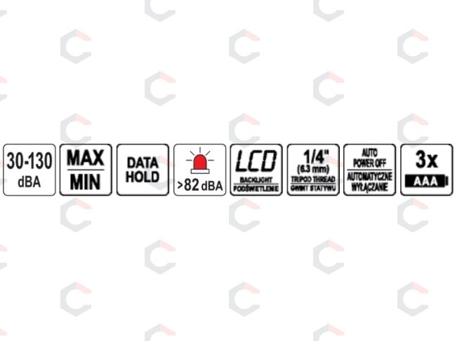 Garso apimties matuoklis | sonometras / decibelų matuoklis | 30-130 DBA (81711) 4 Garso apimties matuoklis | sonometras / decibelų matuoklis | 30-130 DBA (81711) 4