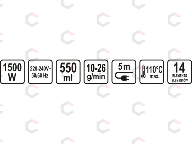 Garų šluota / garinis valytuvas | 1500 W (67220V) 15
