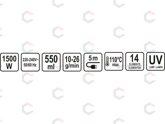 Garų šluota / garinis valytuvas | 1500 W, UV-C lempa (67221V) 18 Garų šluota / garinis valytuvas | 1500 W, UV-C lempa (67221V) 18