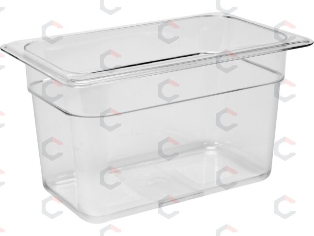 Gastronominis indas GN 1/4 | 265 × 162 × 150 mm | PC polikarbonatas | 3,7 l (YG-00421)