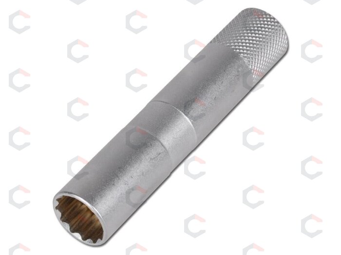 Galvutė žvakėms su magnetu, 12 kampų, ilga | 10 mm (3/8") | 14 mm (2446) 3 Galvutė žvakėms su magnetu, 12 kampų, ilga | 10 mm (3/8") | 14 mm (2446) 3