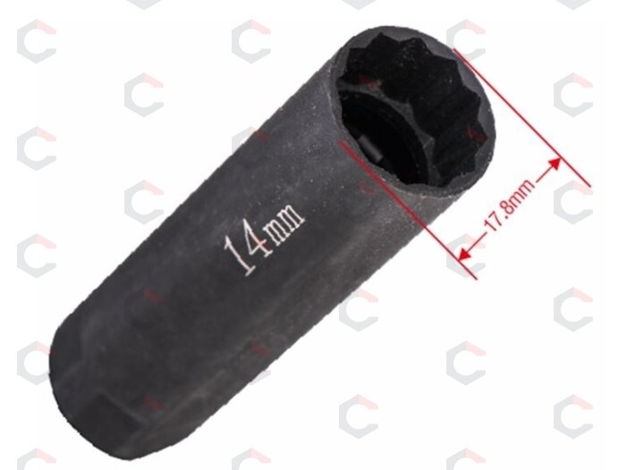 Galvutė žvakėms magnetinė | 10 mm (3/8") | 14 mm (SK2015096) Galvutė žvakėms magnetinė | 10 mm (3/8") | 14 mm (SK2015096)