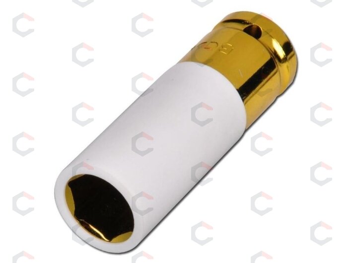 Galvutė smūginė ilga plonasienė | su plastikine apsauga | 12,5 mm (1/2") | 19 mm (7202) 1