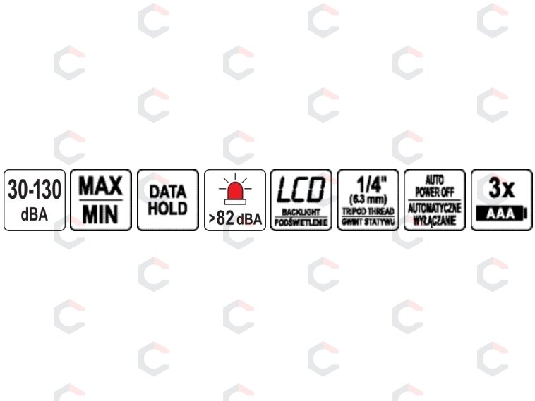Garso apimties matuoklis | sonometras / decibelų matuoklis | 30-130 DBA (81711) 4 Garso apimties matuoklis | sonometras / decibelų matuoklis | 30-130 DBA (81711) 4