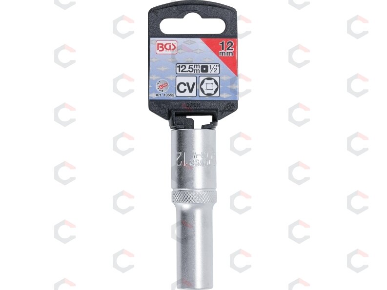 Galvutė šešiakampė ilga | 12,5 mm (1/2") | 12 mm (10552) 1 Galvutė šešiakampė ilga | 12,5 mm (1/2") | 12 mm (10552) 1