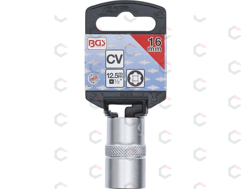 Galvutė šešiakampė | Super Lock | 12.5 mm (1/2") | 16 mm (2416) 2 Galvutė šešiakampė | Super Lock | 12.5 mm (1/2") | 16 mm (2416) 2