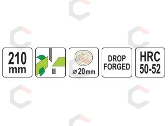Genėjimo žirklės žirklinio tipo, kaltos 210 mm (YT-88051) 5 Genėjimo žirklės žirklinio tipo, kaltos 210 mm (YT-88051) 5