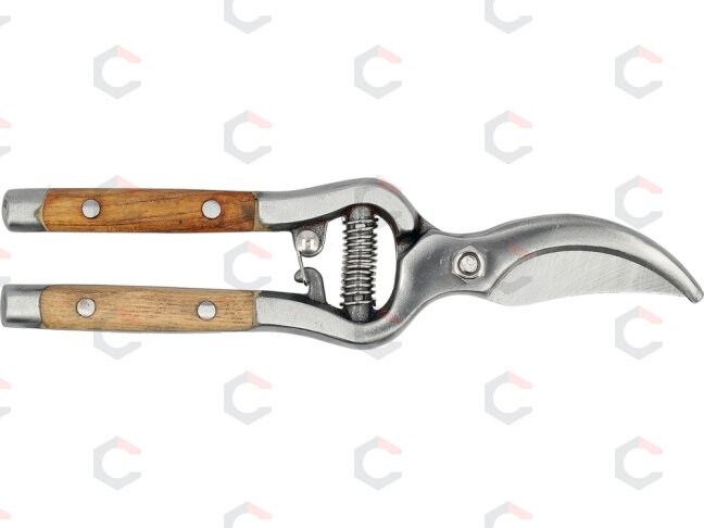 Genėjimo žirklės žirklinio tipo, kaltos 210 mm, medinėmis rankenomis (YT-88053) 1 Genėjimo žirklės žirklinio tipo, kaltos 210 mm, medinėmis rankenomis (YT-88053) 1