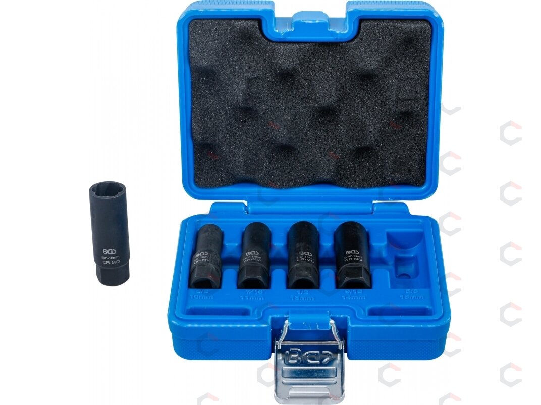 Gilus spiralinio profilio galvučių ir varžtų ištraukiklių rinkinys | 10 mm (3/8") | 10–16 mm | 5 vnt. (74568) 2 Gilus spiralinio profilio galvučių ir varžtų ištraukiklių rinkinys | 10 mm (3/8") | 10–16 mm | 5 vnt. (74568) 2
