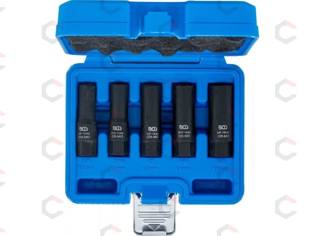 Gilus spiralinio profilio galvučių ir varžtų ištraukiklių rinkinys | 10 mm (3/8") | 10–16 mm | 5 vnt. (74568) 3