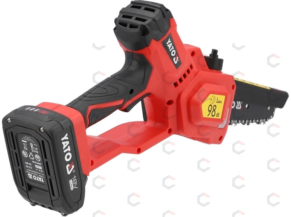 Grandininis pjūklas akumuliatorinis | 7″ | 18V + 2AH + kroviklis (YT-828133) 1 Grandininis pjūklas akumuliatorinis | 7″ | 18V + 2AH + kroviklis (YT-828133) 1